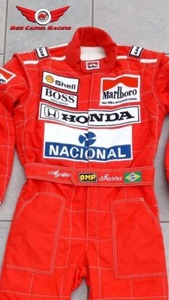 海外 送料込み 　高品質　アイルトン・セナ F11991 Racing Aryton Senna Kart Race Suit Cik/Fia Level 2 サイズ各種　レプリカ　492