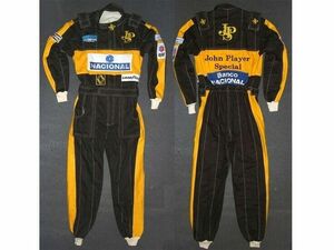 海外 送料込み 　高品質　Ayrton Senna 1985 JPS Embroidered patches go kart 　 レーシングスーツ　サイズ各種　レプリカ　