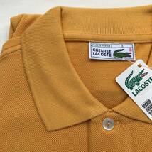 French LACOSTE L1212 Made in France / 未使用 フレンチ ラコステ ポロ フランス製 / ORANGE / SIZE-３ _画像7