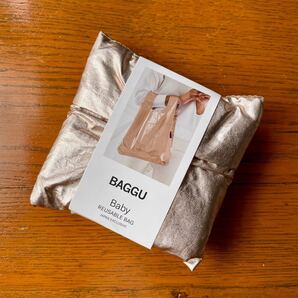 BAGGU BABY BAGGU 2022秋 メタリックピンクゴールド ベビーバグゥ エコバッグ