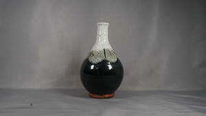 117- 1花入 徳利 壷 花瓶 水注 小壺 花器 置物 茶道具 中国古美術