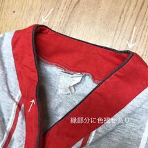 USA製◆ヴィンテージ古着 BASEBALLシャツ 半袖Tシャツ トップス ストライプ ポリコットン 野球 ベースボール アメリカ古着 レディースL_画像10