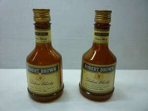 2個 非売品 ロバートブラウン 特級 ミニ貯金箱 ROBERT BROWN キリンシーグラム/昭和レトロ ノベルティグッズ 販促品 ウィスキー