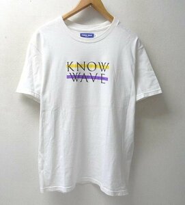 ◆◆KNOW WAVE know wave ノーウェイブ ロゴ デザイン Tシャツ　サイズ M 白系 