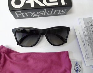 ◆OAKLEY オークリー 美品 OO9245-D054 サングラス FROGSKINS フロッグスキン 009245-D054 ASIAN FIT マットブラック 国内正規