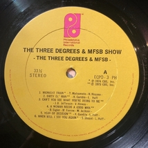 スリー・ディグリーズ Three Degrees 1974年 LPレコード The Three Degrees & MFSB Show 国内盤 R&B / Soul Midnight Train_画像8