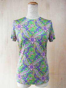 TS beautiful POLO RALPH LAUREN Ralph Lauren peiz Lee pattern short sleeves tops size M