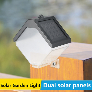 お得 ソーラー ガーデン ランプ 充電式 屋外 防水 ハンギング 照明 RGB スマートセンサー ウォールライト フェンス 装飾 2p