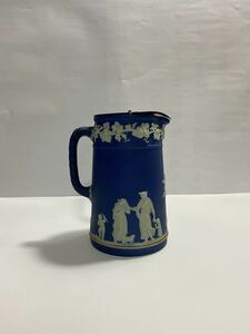 WEDGWOOD ウェッジウッド ジャスパー コバルトブルー　ジャグ　ジューサー　1908年　アンティーク　ヴィンテージ　西洋陶磁