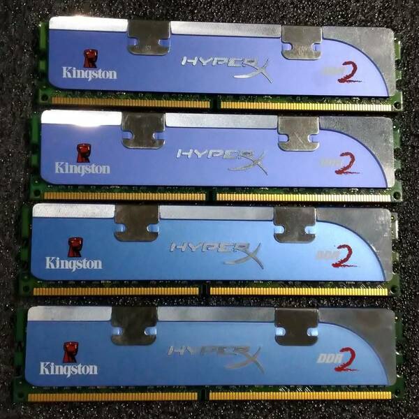 【中古】DDR2メモリ 8GB(2GB4枚組) Kingston KHX8500 [DDR2-800 PC2-6400]