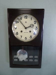 AICHITOKEI/アイチ時計　Ｎｏ2378　日本製　昭和レトロ　壁掛け時計　振り子時計　中古　ボンボン時計
