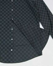 国内正規品 Louis Vuitton MENS ダミエアズール 長袖シャツ ルイヴィトン 総柄 メンズ L/S SHIRT グレー S フランス製 JA-5_画像7