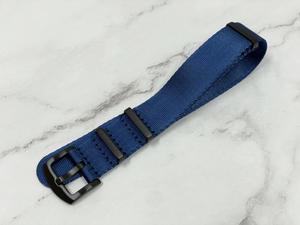  rug width 20mm NATO wristwatch belt black tail pills high grade blue fabric strap nylon [ Rolex ROLEX Omega correspondence ]