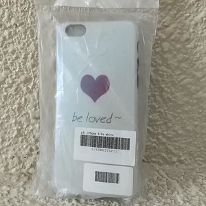 iPhone6/6s用 スマホケース【ハートマーク/白地玉虫/ホワイト系/ピンク系Heart(be loved)】未開封新品 定形郵便送料込み