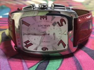 LOCMAN ITALY ロックマン　locman チタニオ　社外エナメル赤ベルト！　純正黒ベルトあり