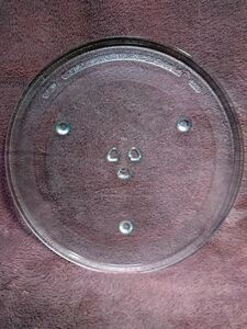 ◆電子レンジ【ターンテーブル 284mm 透明 脚付】耐熱皿★状態良好★★★送料無料★★◆