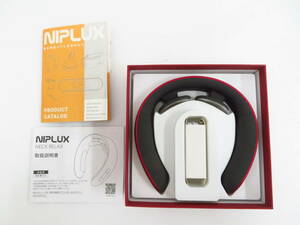 kd49) NIPLUX Neck Relax NP-NR20 EMS ネックマッサージャー 温感 振動 カラー:レッド 中古 