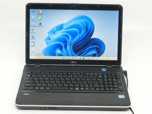 カメラ内蔵/中古/15型/ノートPC/Win10/爆速新品SSD256/8GB/3世代i3/FMV　AH35/L　新品無線マウス　MS office2021搭載