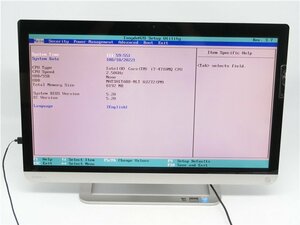 TOSHIBA　D63/W8MB　i7 4710MQ 8GB 　BIOSまで表示　　詳細不明　一体型 　ジャンク品　送料無料