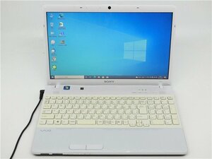 カメラ内蔵/HDMI/中古/15.6型/ノートPC/Windows10/新品SSD256/8GB/AMD　E-450/SONY　VPCEL25FJ　HD6320　 無線マウス/ MS office2021搭載