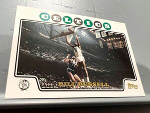 金 Wide Version #175 Gold 08 Topps Bill Russell ビル・ラッセル NBA バスケ Panini ボストン セルティックス 11回優勝 故人 HOF