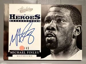 SSP/49 初期直書 Auto 12 Panini Heroes Michael Finley マイケル・フィンリー NBA 直筆 サイン Mavs ユニフォーム バスケ 優勝 All-star