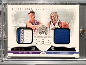 超絶レア/49枚限定 Patch 04 Fleer Steve Nash Dirk Nowitzki スティーブ・ナッシュ ダーク・ノヴィツキー Mavs マブス NBA 優勝 All-star