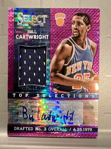 初期/99枚限定 Prizm Auto Jersey 13 Panini Select Bill Cartwright ビル・カートライト NBA サイン Bulls 3連覇 All-star 大阪エヴェッサ