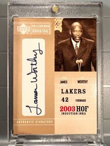 超絶レア HOF Auto 03 Upper Deck Legends James Worthy ジェームズ・ウォージー NBA サイン Panini Lakers レイカーズ MVP Showtime！