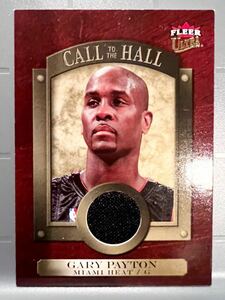 Jersey 07 Fleer Gary Payton ゲイリー・ペイトン NBA 実使用 ユニフォーム Heat ヒート Panini レイカーズ Lakers 守備王 The Glove