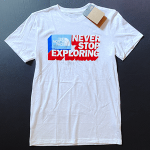 新品USAノースフェイス N.S.E.ハーフドームロゴTシャツ ホワイト (S) アメリカ直営店購入