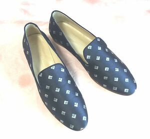  снижение цены *MaxMara WEEKEND Max Mara * вышивка текстильное покрытие все кожа * Loafer * обувь * темно-синий * размер 35*22cm передний и задний (до и после) * не использовался 