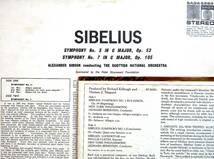 ●シベリウス/交響曲1，3，7番他 3LP（バーンスタイン、ギブソン他）_画像4