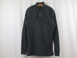 Polo by Ralph Lauren ラルフローレン 長袖 ラガーシャツ(メンズ M)ブラック 90s 90年代