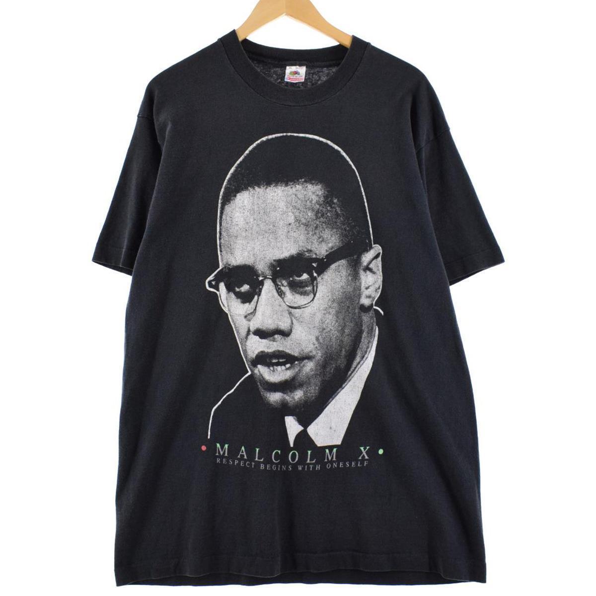 15260円大手チェーン店 日本早割 USA製 91s MALCOLM X Tシャツ