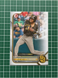 ★TOPPS MLB 2022 BOWMAN #BP-9 CJ ABRAMS［SAN DIEGO PADRES］ベースカード「PAPER PROSPECTS」★