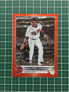 ★TOPPS MLB 2022 SERIES 2 #417 JORGE POLANCO［MINNESOTA TWINS］ORANGE FOILBOARD パラレル版 299枚限定「014/299」★