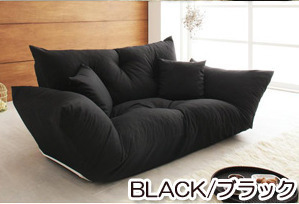 [ limited amount ] made in Japan ....5 -step reclining sofa love sofa low sofa sofa bed floor sofa couch black 