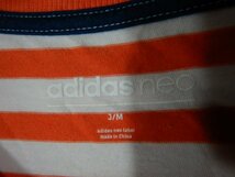 ｎ7981　adidas　アディダス　半袖　ボーダー　デザイン　tシャツ　人気　送料格安_画像4