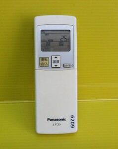 P-6209■Panasonic　パナソニック　エアコン　リモコン A75C3280　■ 　動作品 保証付