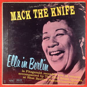 1円開始★神洗浄【ギガレア★USオリジナル★VERVE MONO 両溝】★ELLA FITZGERALD/Mack The Knife/Ella in Berlin★女性VOCAL最強★実況名盤