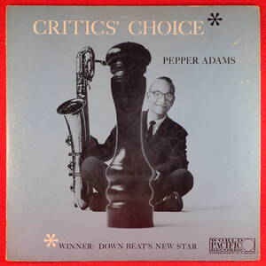 1円開始★神洗浄【ギガレア★US完オリ 準美盤★WORLD PACIFIC★MONO★青ラベル★両溝】★PEPPER ADAMS/Critics' Choice★バリトン美音名盤