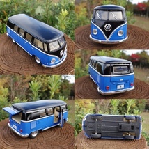 【送料350円】ワーゲンバス ミニカー タイプⅡ 1/32 新品 ブルー/ブラック フォルクスワーゲン ＢＵＧ ワーゲン ＶＯＬＫＳＷＡＧＥＮ_画像3