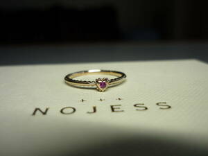  Nojess K5YG ruby Heart ring 5 number NOJESS 5 gold Gold pin key ring 