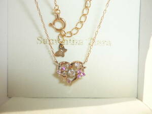 sa man sa Tiara K18PG diamond swing ru Heart necklace Y70,200 18 gold pink gold dia Swinglesa man saK18 repeated price decline 