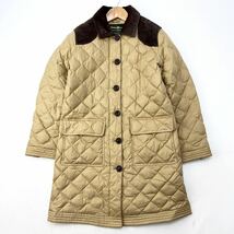 エディーバウアー ☆ Eddie Bauer ☆ 美品 レディース キルティング ジャケット ダウン コート ベージュ グラウン S 気品ある大人◎■S195_画像2