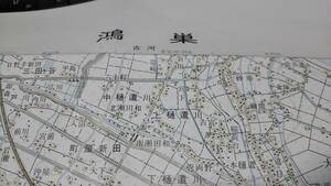 古地図 　鴻巣　埼玉県　地図　地形図　資料　46×57cm　　明治40年測量　　昭和49年印刷　発行　A　