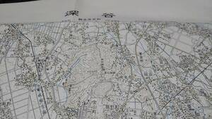 古地図 　深谷　群馬県　栃木県　　地図　地形図　資料　46×57cm　　明治40年測量　　昭和52年印刷　発行　A　