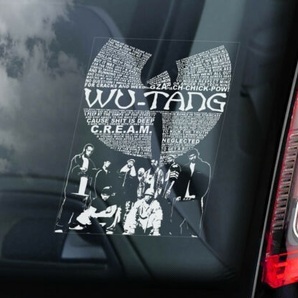 ◆ウータン・クラン Wu-Tang Clan 外張り カーステッカー 140×100mm@外貼り カー ステッカー シール ヒップホップ M1 ウータンクラン 3065
