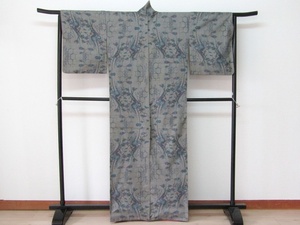  кимоно небо страна * повторное использование *. цвет подлинный Ooshima кимоно *162cm*N6018